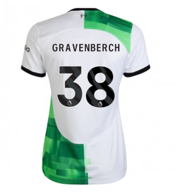 Liverpool Ryan Gravenberch #38 Koszulka Wyjazdowych Kobiety 2023-24 Krótki Rękaw